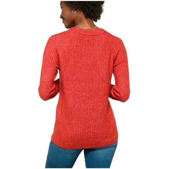 Vero MODA Stitch Fix NWT Leroya burnt orange crew neck sweater size L - Picture 2 of 16